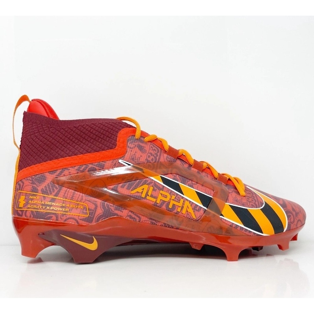 Nike Alpha Menace 4 Elite NRG FQ4046-600 Red Football Cleats‎ Shoes Men's 11.5